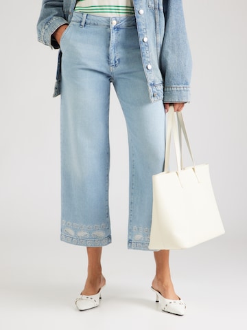 MORE & MORE Wide leg Jeans in Blauw: voorkant