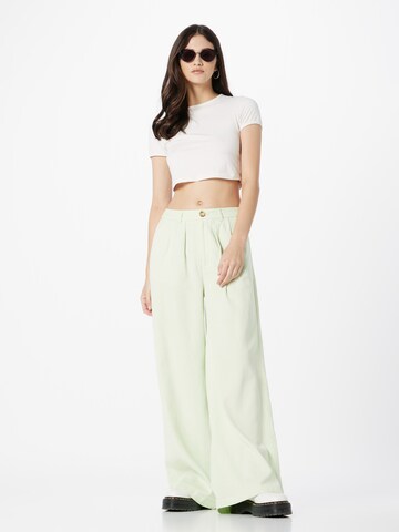 Pepe Jeans Wide leg Pantalon 'Monna' in Groen