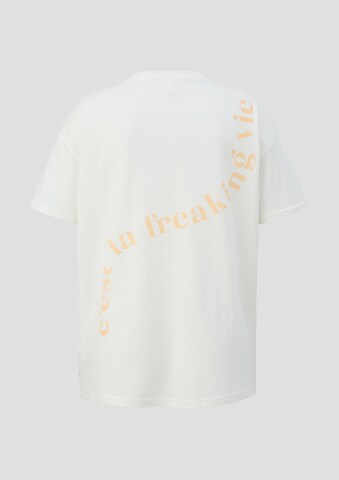 T-shirt oversize QS en blanc
