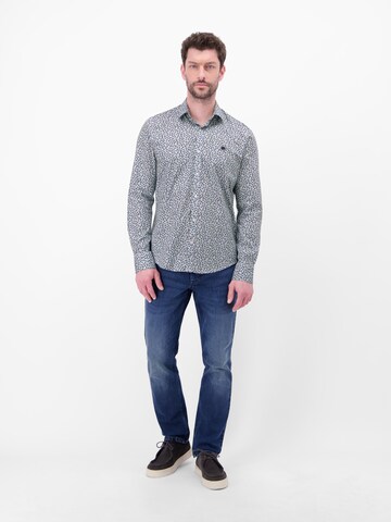 LERROS Regular Fit Langarmhemd mit trendigem Printmuster in Weiß