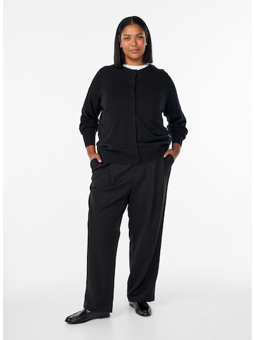 Zizzi Плетена жилетка 'Mella' в черно