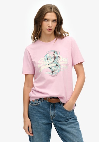 Superdry Тениска в лилав: отпред