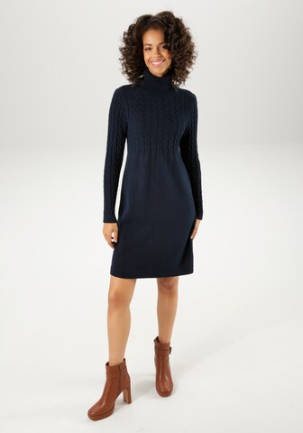 Aniston CASUAL Knitted dress in Blue