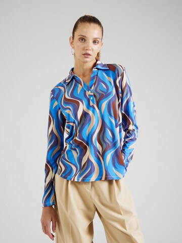 Key Largo Blouse 'LUSH' in Blauw: voorkant