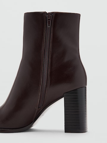 MANGO Botki 'Nino' w kolorze brązowy