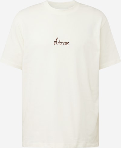 NORSE PROJECTS T-Shirt 'Johannes' in dunkelbraun / weiß, Produktansicht