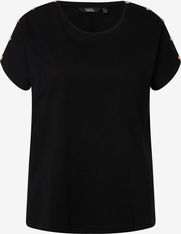 T-shirt Ulla Popken en noir : devant