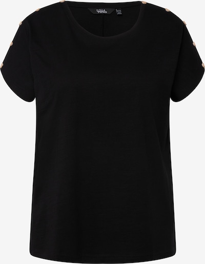 Ulla Popken T-shirt en noir, Vue avec produit