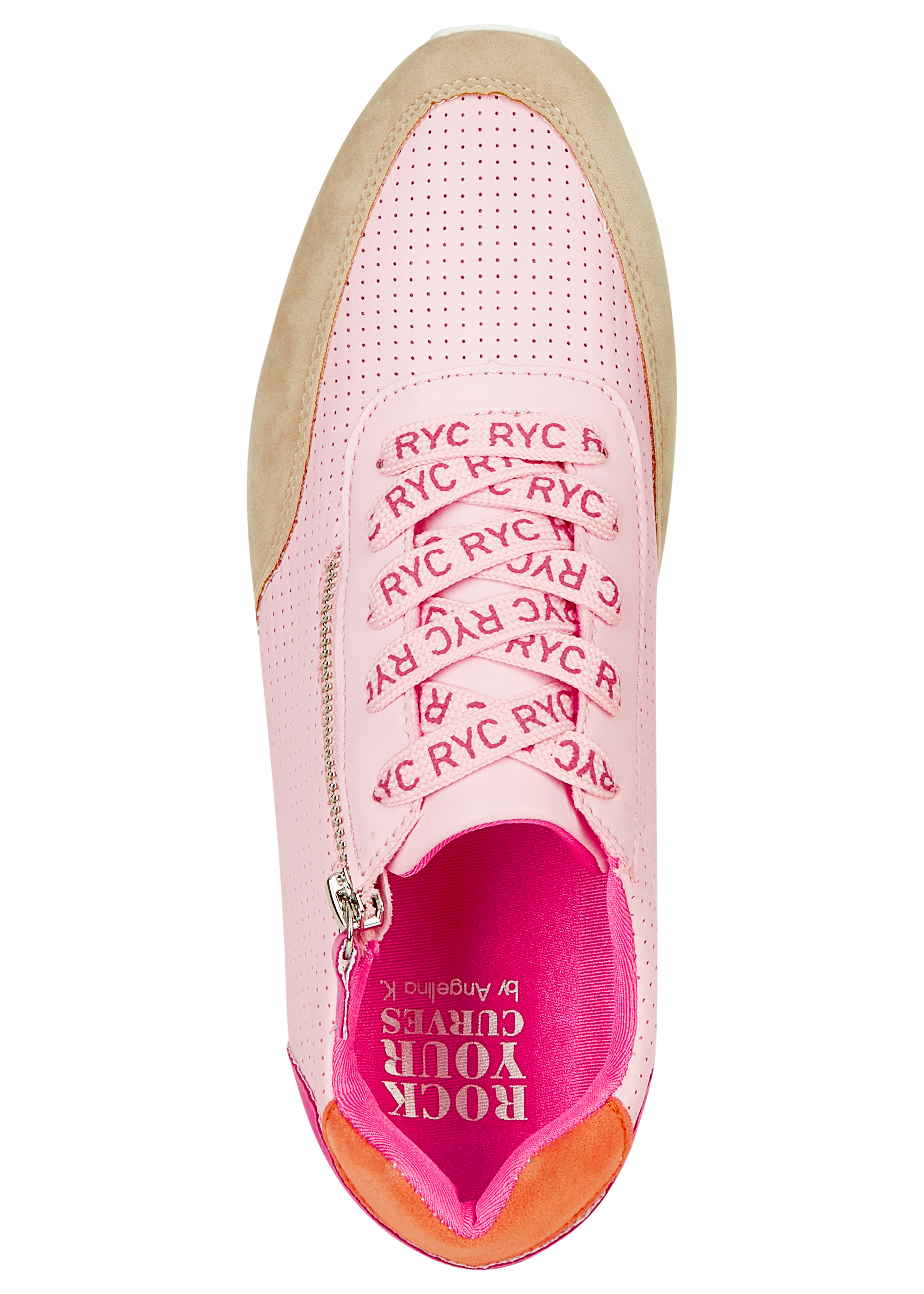 Rock Your Curves by Angelina K. Sneaker in Pink, Rosa 