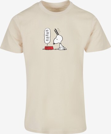 Merchcode Shirt 'Peanuts Hungry Snoopy' in Beige: voorkant