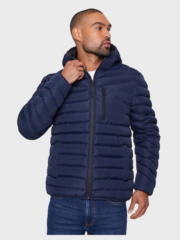 Threadbare Between-Season Jacket 'Griffin' in Blue: front