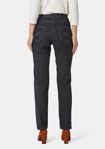 Goldner Slimfit Jeans 'Anna' in Schwarz