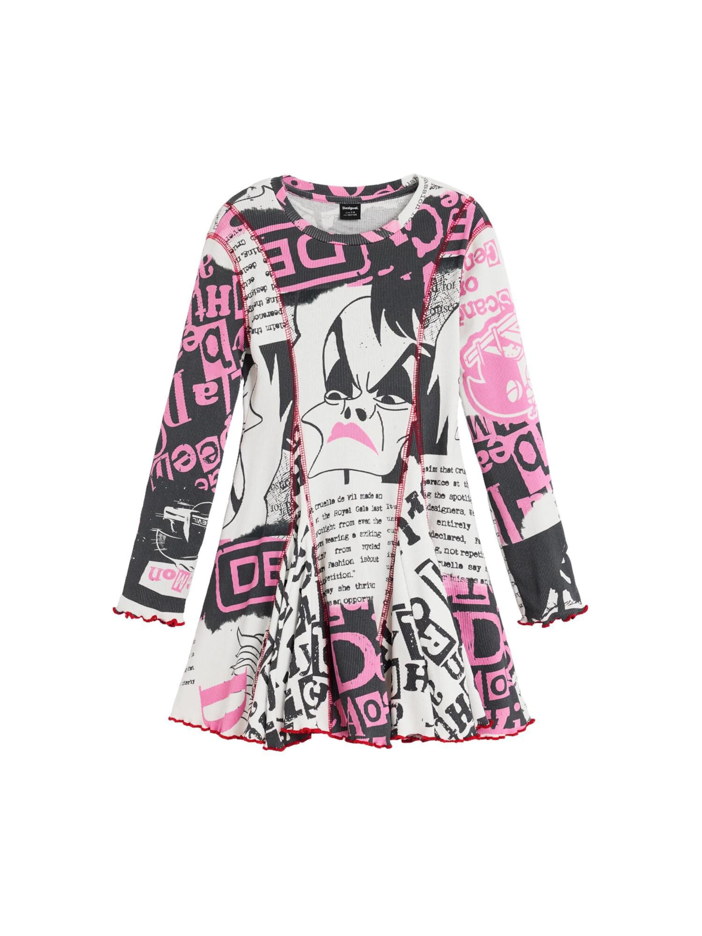 Desigual Dress 'Cruella Disney' in White: front
