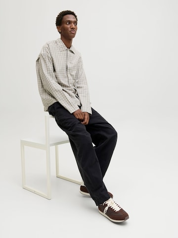 JACK & JONES - regular Pantalón chino 'Barrel' en negro