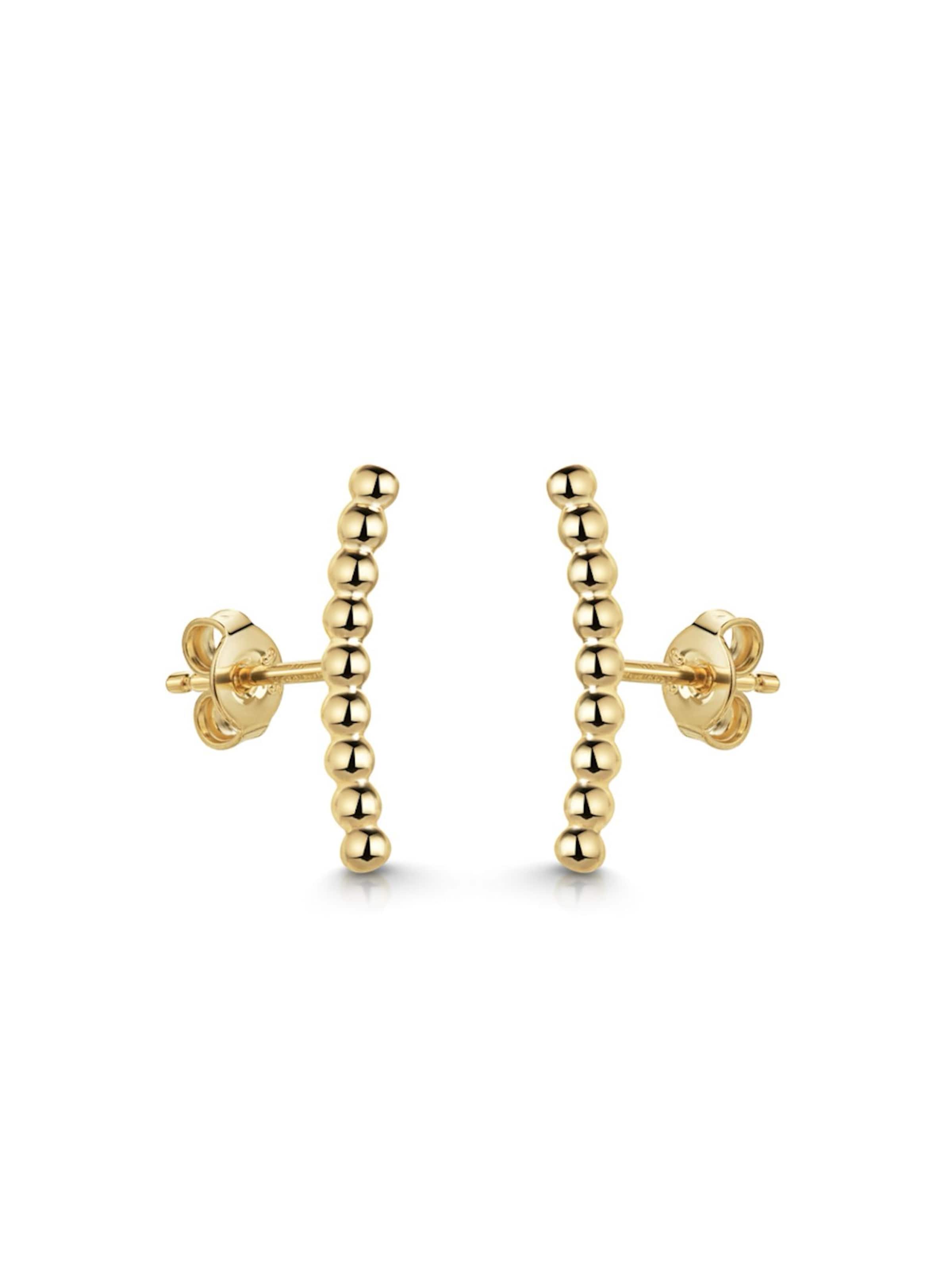 Boucles d'oreilles 'HELOISE' Cala Rose en or : devant