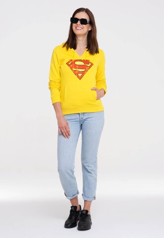 LOGOSHIRT Sweatshirt ' DC Comics ' in Gelb