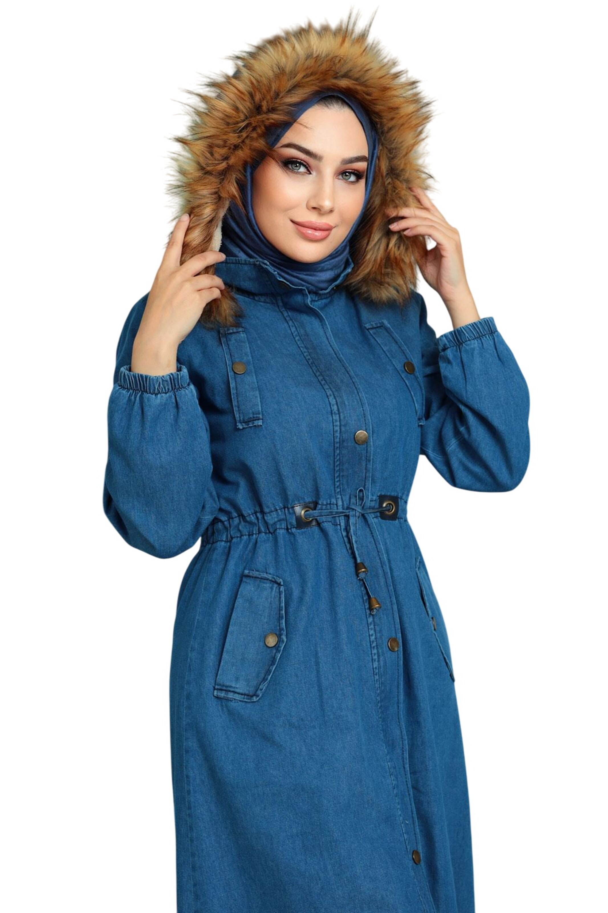 MODAMIHRAM Tussenmantel in Blauw