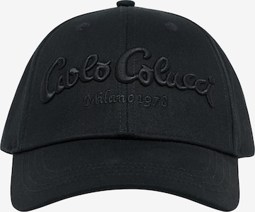 Carlo Colucci Cap 'Elezi' in Schwarz: Vorderseite