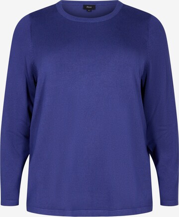 Zizzi Sweater 'CACARRIE' in Blue: front