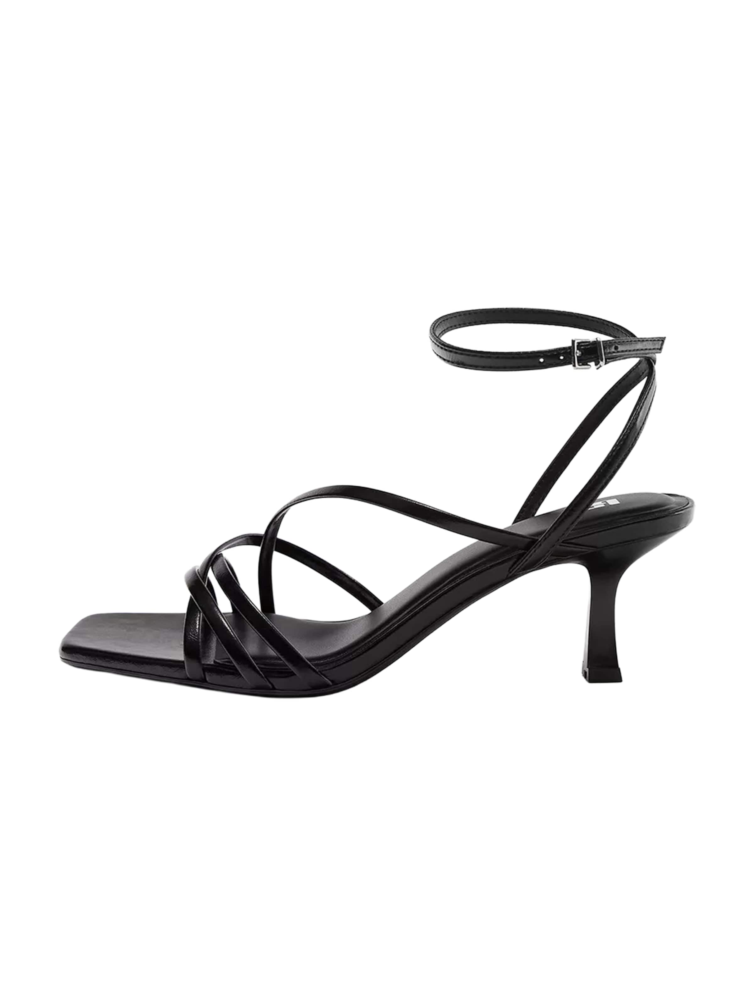 Pull&Bear Sandales à lanières en noir, Vue avec produit