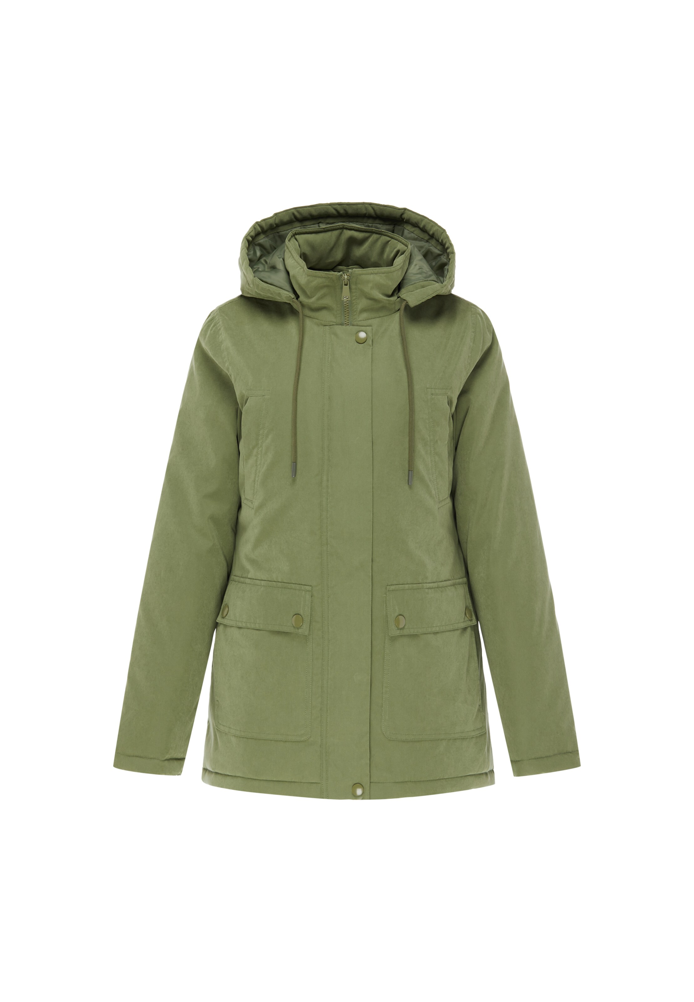 Veste mi-saison Usha en vert : devant