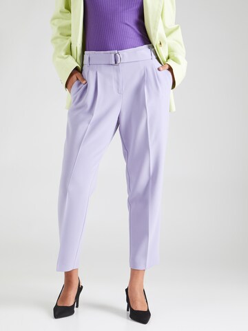Effilé Pantalon à plis 'Tapiah' BOSS en violet : devant