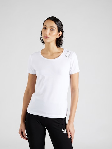 EA7 Emporio Armani T-shirt i vit: framsida