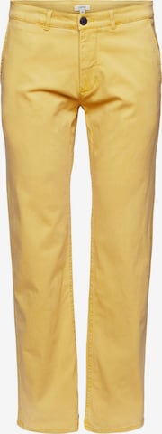Regular Pantalon chino ESPRIT en jaune : devant