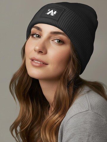 Neverless Beanie 'Camping' in Black