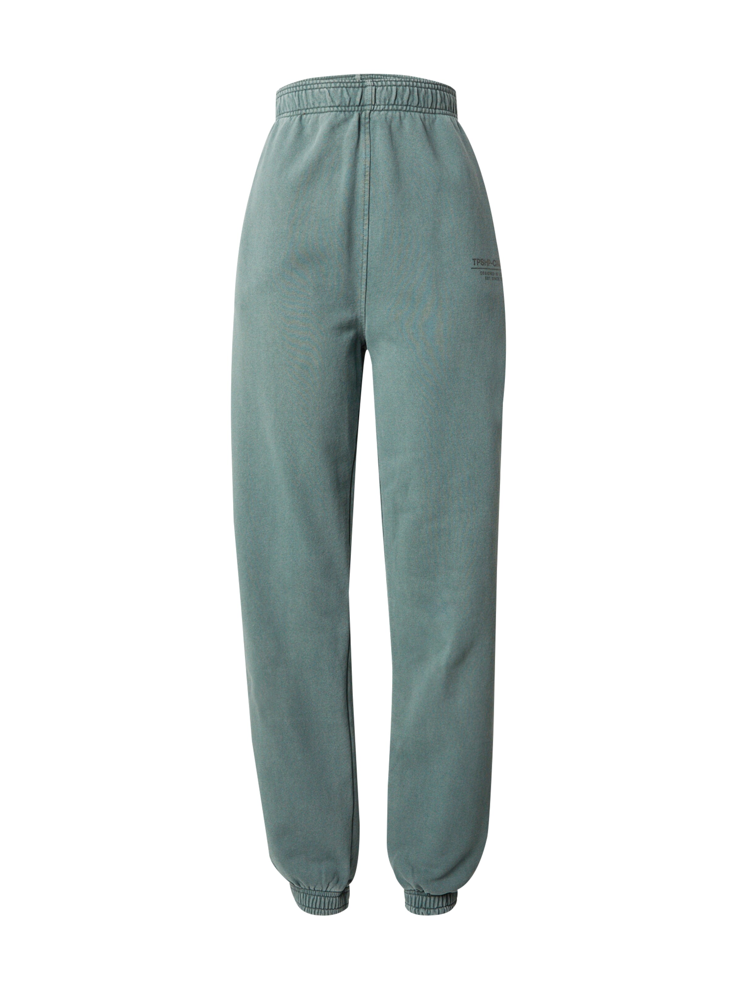 Effilé Pantalon TOPSHOP en vert : devant