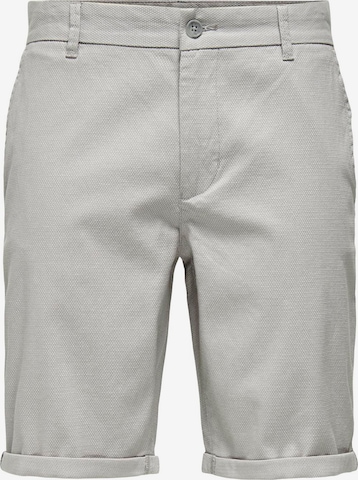 Only & Sons - Calças chino 'Peter Dobby' em cinzento: frente