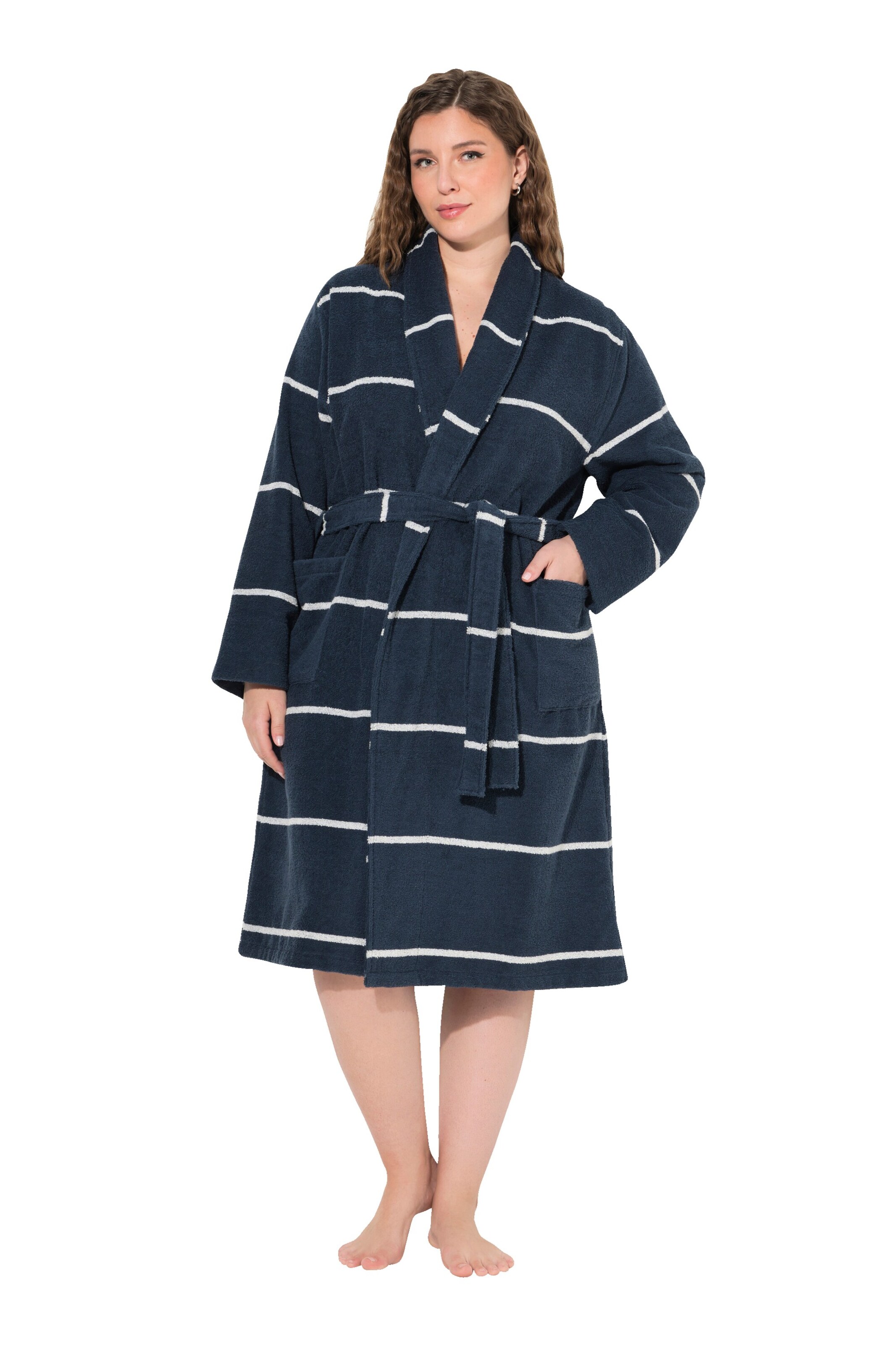 Ulla Popken Ochtendjas in Blauw