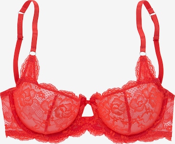 LASCANA Balconette Bra in Red: front