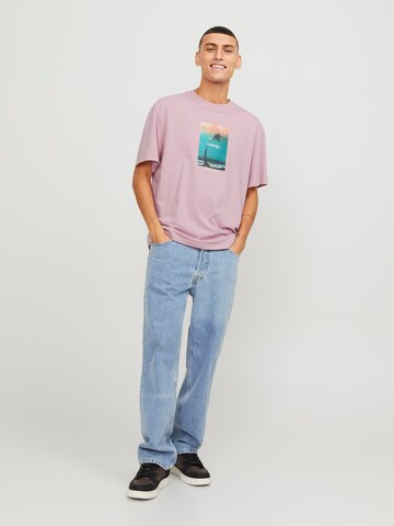 JACK & JONES Μπλουζάκι 'JORVesterbro' σε ροζ