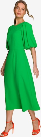 Rochie 'Sukienka z bufiastymi rękawami' de la Stylove pe verde: față
