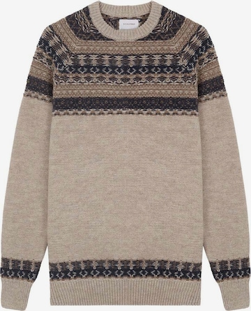 Scalpers Sweater 'Reversed Oston' in Brown: front