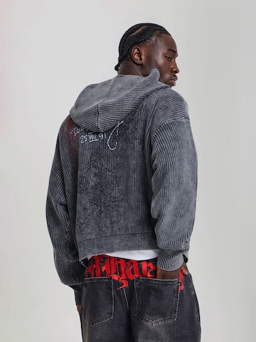 Ed Hardy Strickjacke 'Soaring Dragon' in Grau
