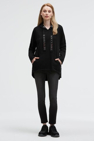 Soccx Oversized Hoodie mit Logo Print in Schwarz