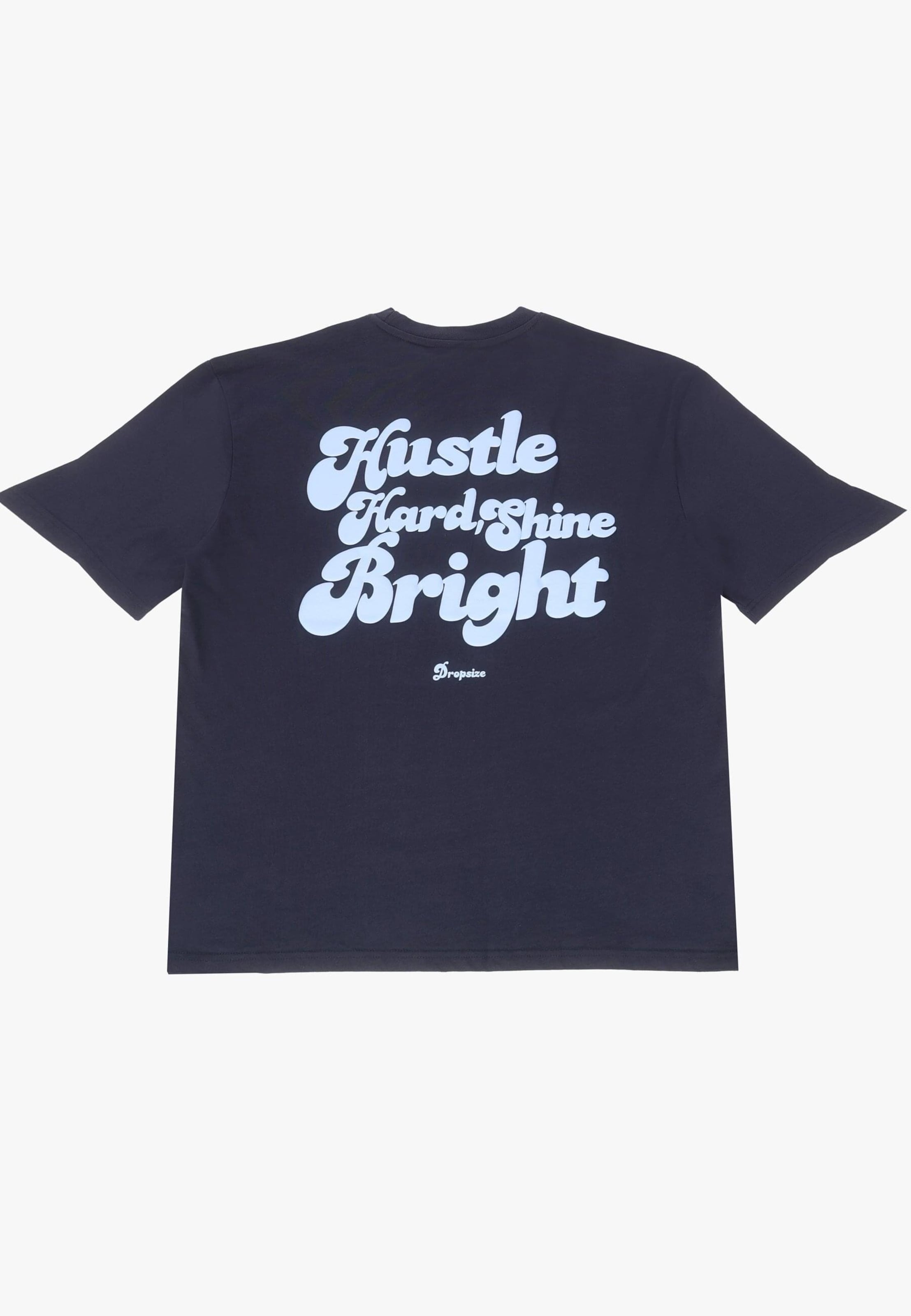 Dropsize Shirt 'Hustle Hard' in Blue