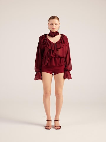 Chemisier HOLLY LOLLY en rouge : devant