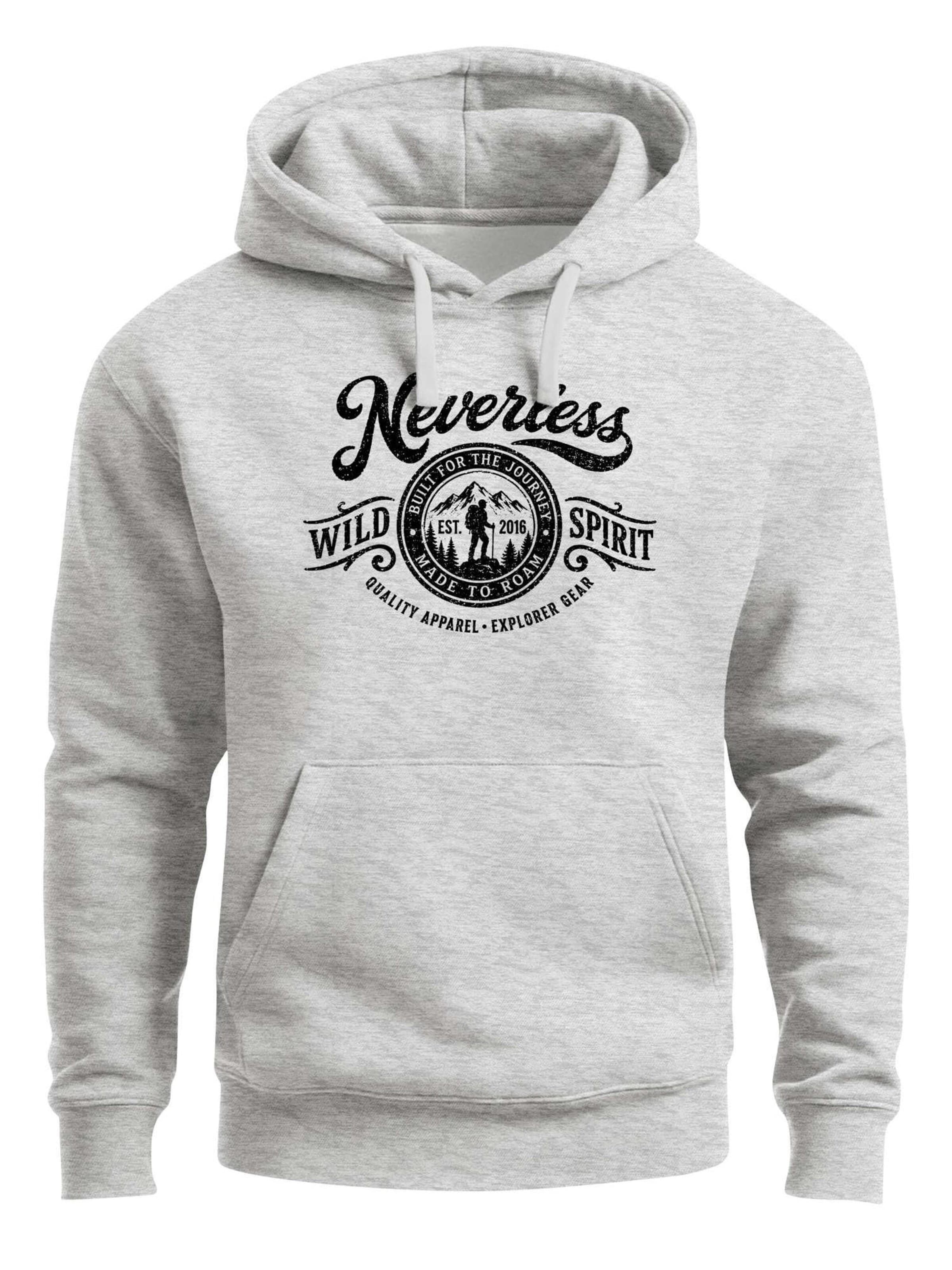 Neverless Sweatshirt 'Wild Spirit' in Grey: front