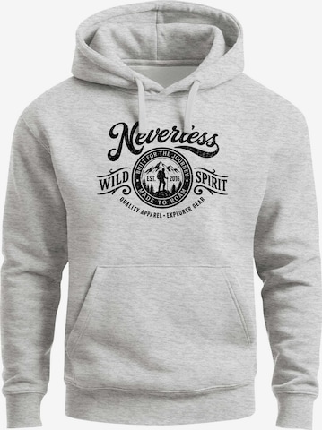 Neverless Sweatshirt 'Wild Spirit' in Grau: Vorderseite