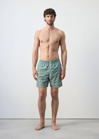 MANGO MAN Board Shorts 'Geo2' in Green