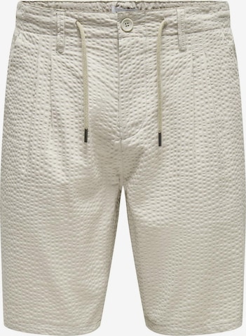 Only & Sons Regular Broek in Beige: voorkant