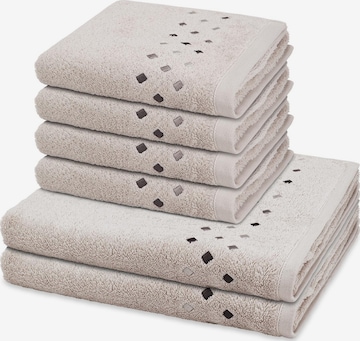 ROSS Towel 'Stoneline' in Grey: front