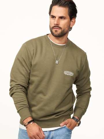 JACK JONES Sweatshirt 'JJINFINITY' in Grün: Vorderseite