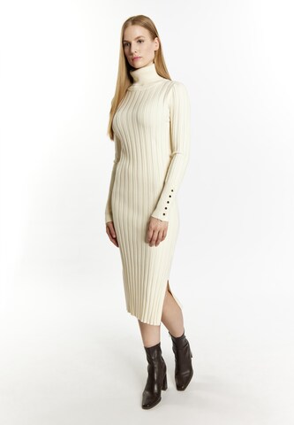 DreiMaster Klassik Knitted dress in Beige