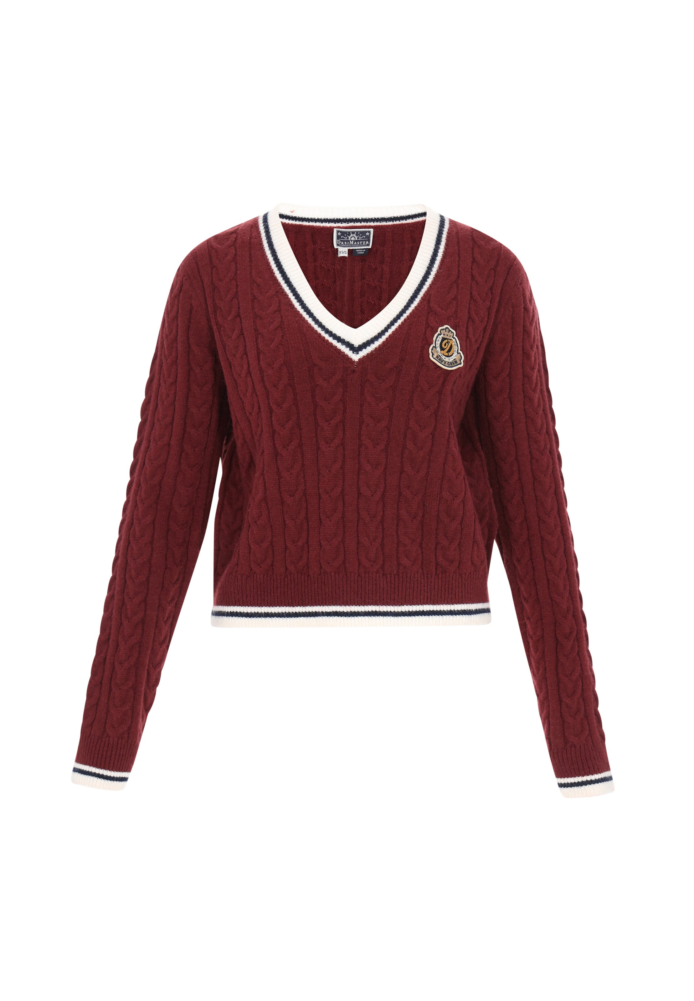 DreiMaster Maritim Trui in Rood: voorkant