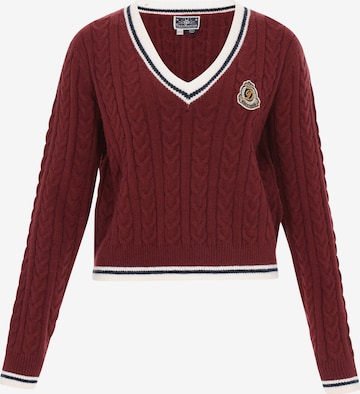 Pull-over DreiMaster Maritim en rouge : devant