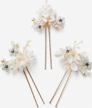 Ornement pour cheveux 'Ilja Hairpins Gold' SallyJaneBridal en or : devant